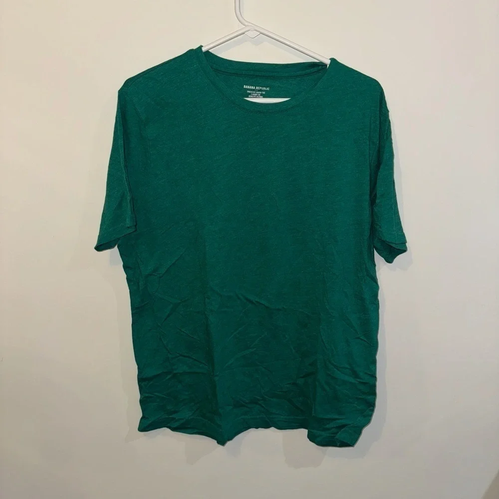 Banana Republic Green Crew Neck Short Sleeve Tees